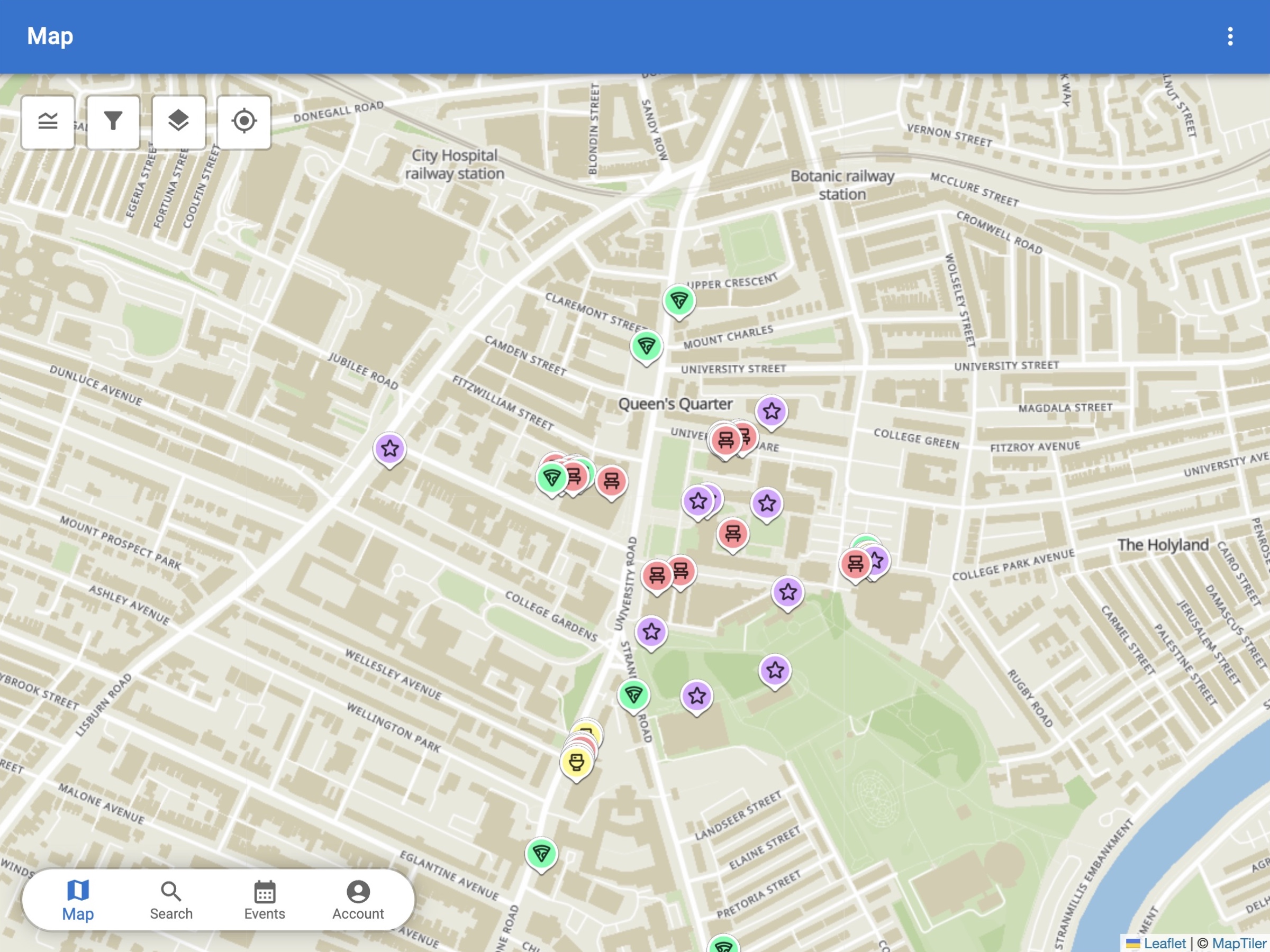 Find a QUB Room screenshot