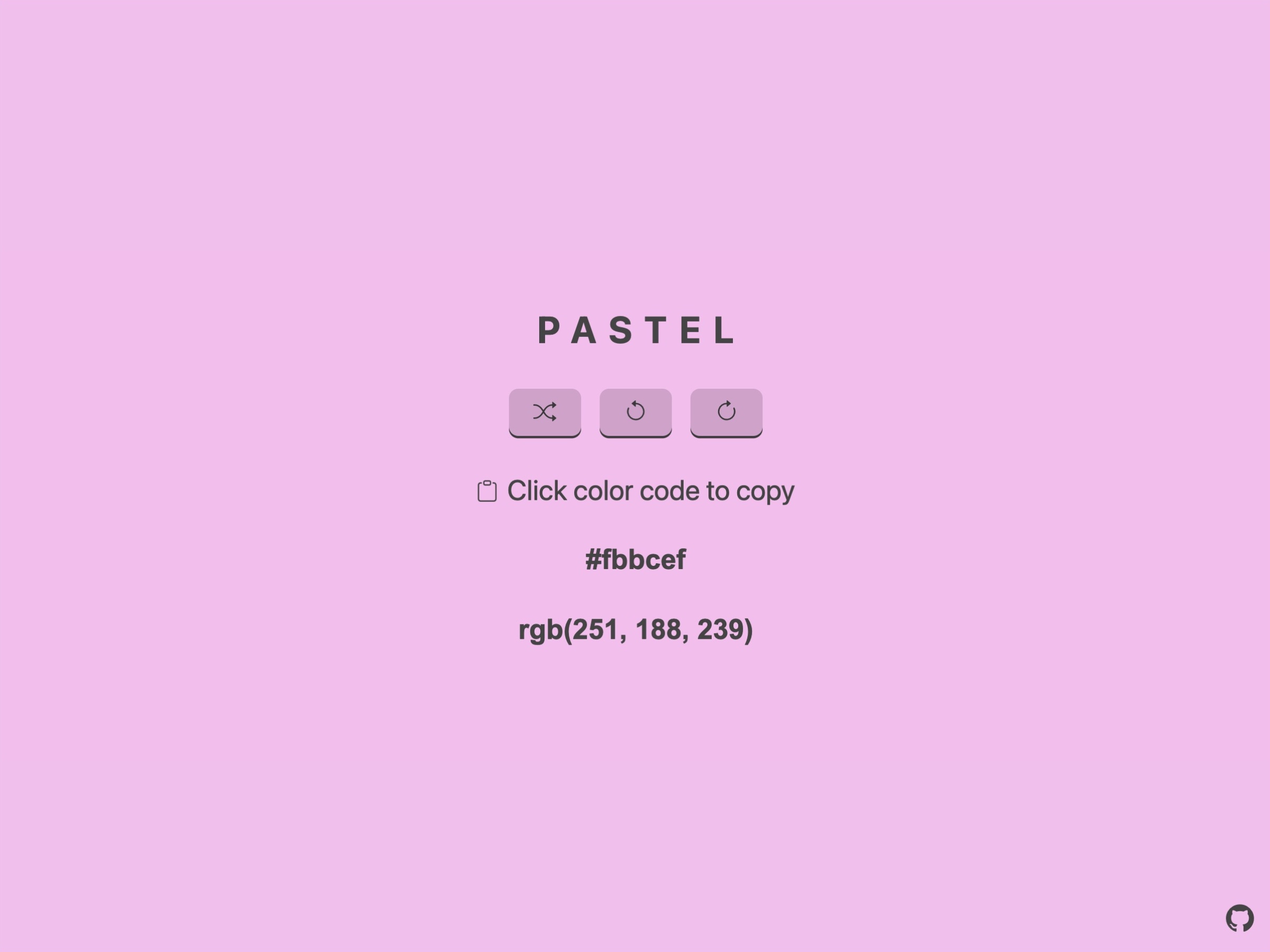 Pastel Color Generator screenshot